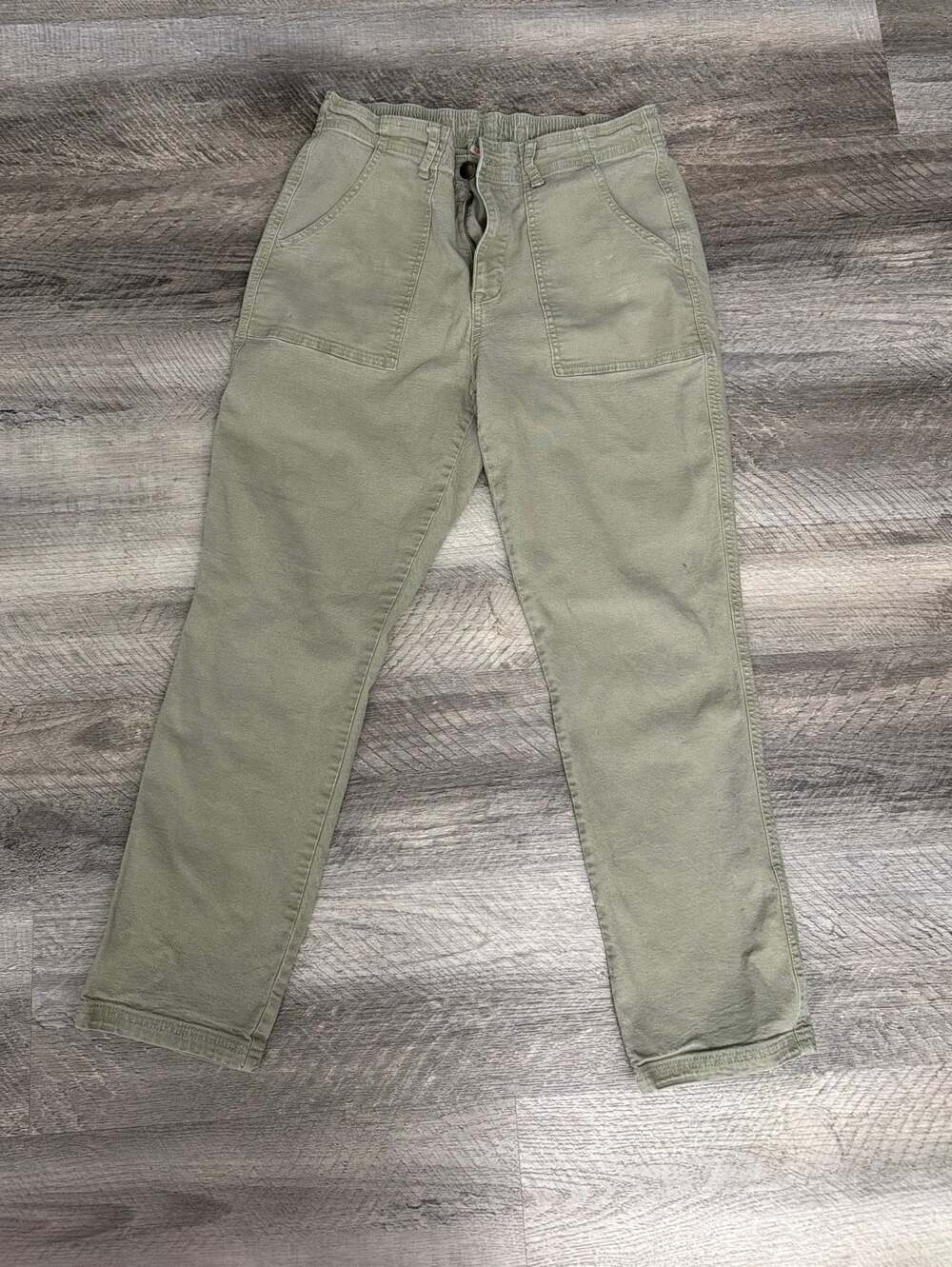 Knox Rose Olive Green Utility Cargo Pants with Elastic Waist